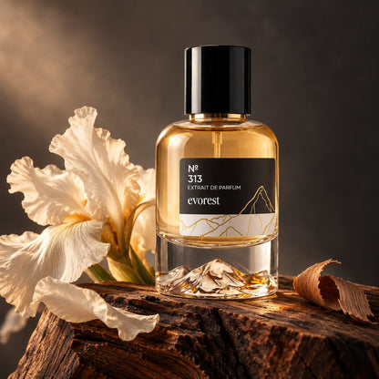 evorest № 313 – 50 ml mit Iris und Zedernholz, quadratisch