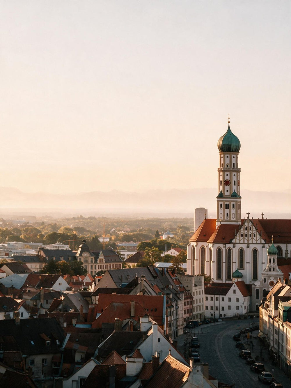 Augsburger Altstadt mit Basilika St. Ulrich und Afra